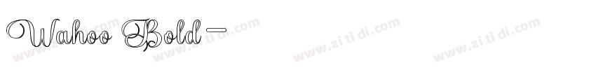 Wahoo Bold字体转换